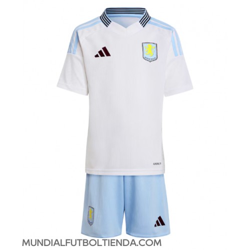 Camiseta Aston Villa Segunda Equipación Replica 2024-25 para niños mangas cortas (+ Pantalones cortos)